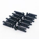 Clip plastico monedero poliestileno negro x 10 u/n.